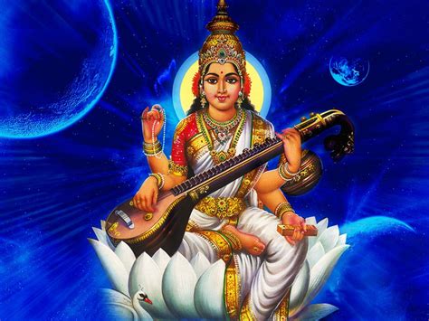 Maa Saraswati Hd Wallpapers Vidya Ki Devi Hindu Goddess Pics God