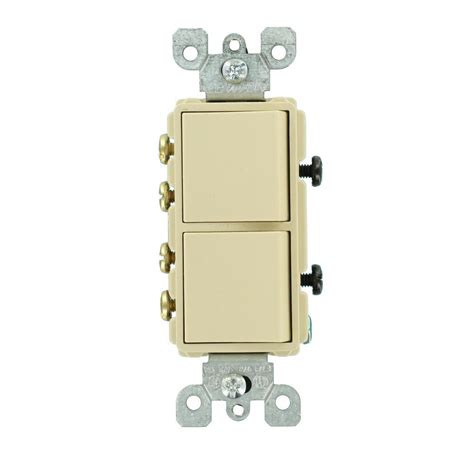 Leviton 15 Amp Decora Commercial Grade Combination Two 3 Way Rocker