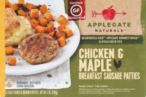 Applegate Naturals Breakfast Sausage Patties Chicken Maple 6 CT