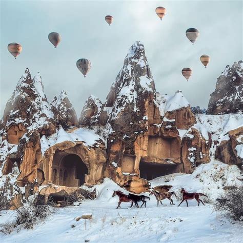 Guzide Travel Around The World Cappadocia Winter Scenes