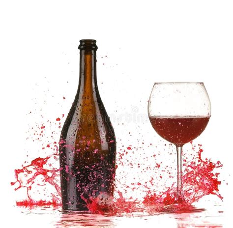 Glass With Red Wine Splash Stock Image Image Of Winery 124502541