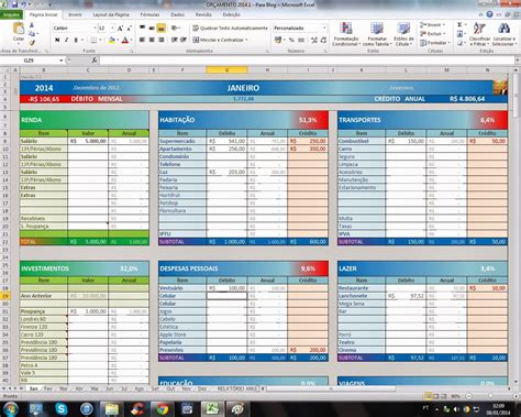 Planilha De OrÇamento DomÉstico