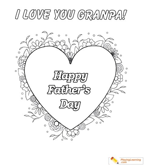 Grandpa Fathers Day Card Coloring Page Coloring Pages