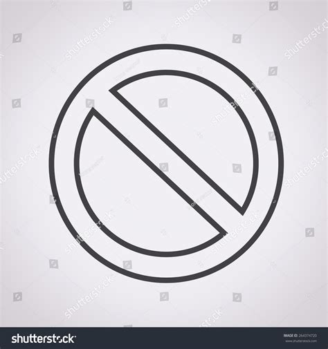 Blank Ban Icon Stock Vector Royalty Free 264374720 Shutterstock