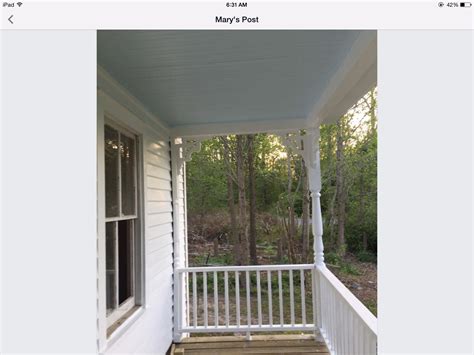 The Porch Ceiling Repainted With Sherwin Williams Atmospheric A Lovely