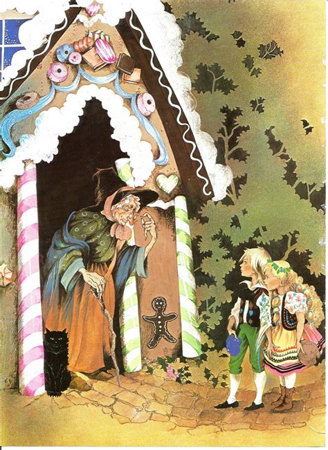 Fairy Tale Print Hansel Gretel Vintage Print Childrens Book