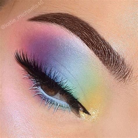 Pastel Rainbow Eye Makeup Rainbow Eye Makeup Rainbow Makeup Pastel