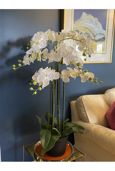the artificial plants shop artificial orchid arrangement 110cm tall artificial flowers