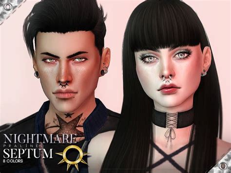 Sims 4 Ccs The Best Nightmare Septum By Pralinesims