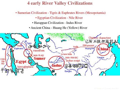 Ancient Tigris And Euphrates Rivers Map River Valley Civilizations