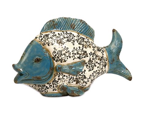 Bates Ceramic Fish Ceramic Fish Fish Sculpture Fishing Decor