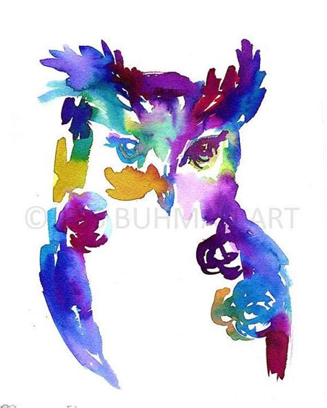 Print Of Original Watercolor Painting Titled Oliver The Owl By