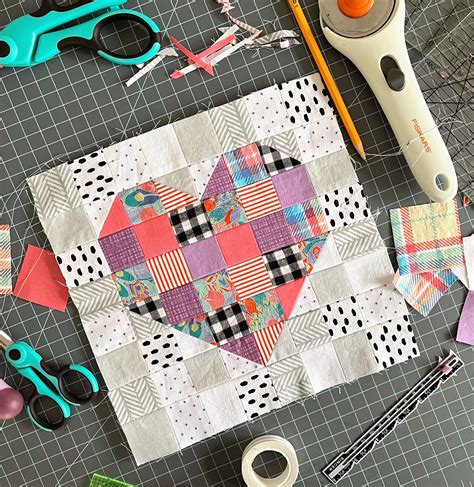 Sew A Heart Quilt Block A Beginner Friendly Tutorial — Pin Cut Sew