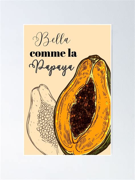 Words Papaya Poster By Soyabbie Redbubble