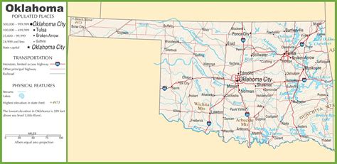 County Map Of Oklahoma With Cities World Map