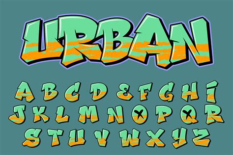 Urban Street Alphabet Graffiti Text Vector Letters 13373946 Vector Art