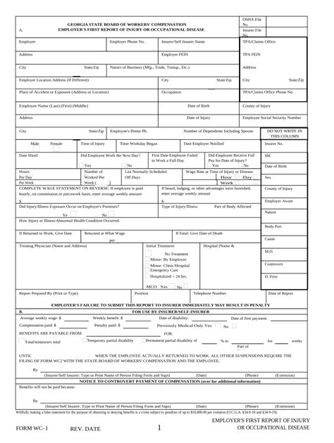 Employer Workers Compensation Doc Template Pdffiller