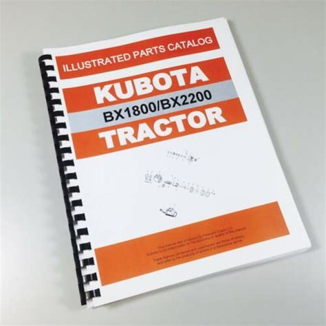 Kubota Bx1800 Bx220 Tractor Parts Assembly Manual Catalog Exploded