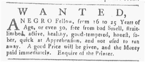 Slavery Advertisements Published September 4 1773 The Adverts 250