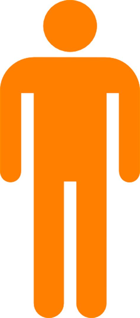 Man Silhouette Orange Clip Art At Vector Clip Art Online