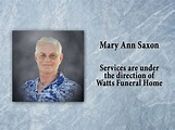 Mary Ann Saxon - Marshall County Patriot