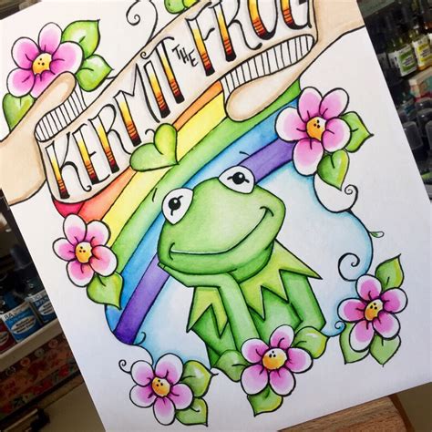 Kermit The Frog The Muppets Muppet Fan Art Fine Art Etsy