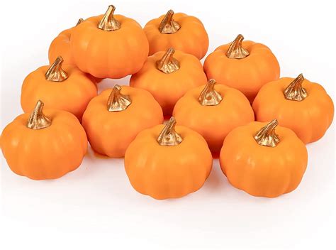 7 Pack Thanksgiving Pumpkin Decorations Artificial Pumpkins Fall