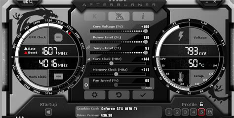 Profiles Sharing Msi Geforce Gtx 1070 Ti Overclocking By Afterburner