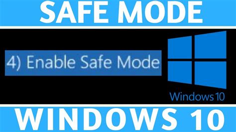 How To Boot Into Safe Mode Windows 10 Tutorial Youtube