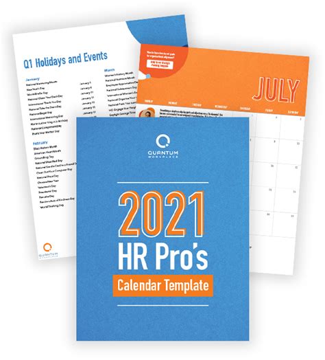 2021 Hr Calendar Template And Strategic Planner For Employee Success
