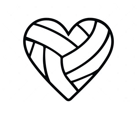 Volleyball Heart Svg Pdf Png Volleyball Svg