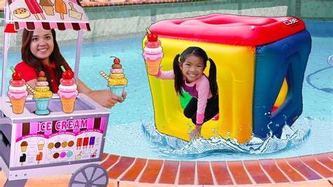 Emma Pretend Play W Giant Cube Swimming Pool Party Inflatable Float