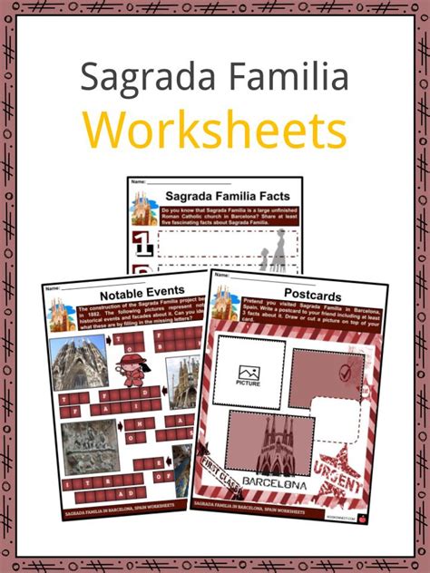 Sagrada Familia Facts Worksheets The Facades And The Interior For Kids