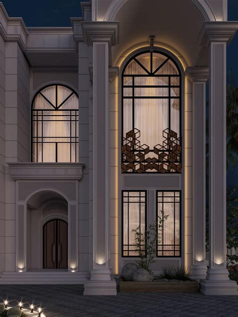 Neo Classic Villa Elevation On Behance New Classic Villa Exterior