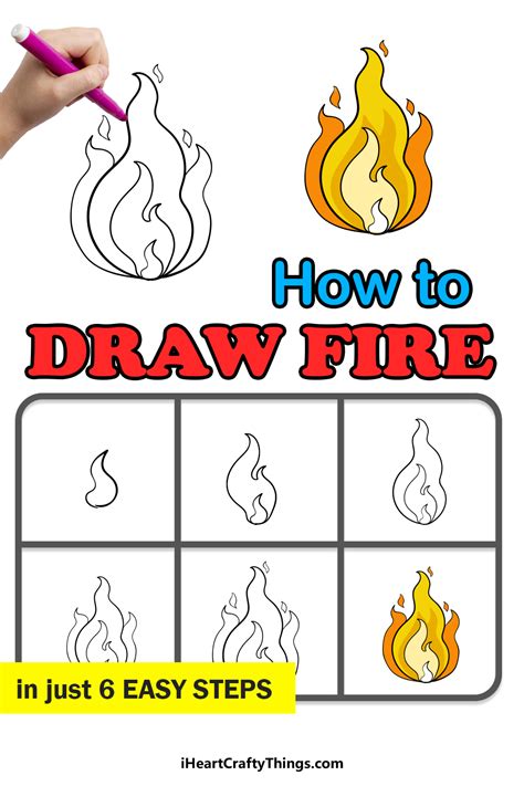 Fire Drawing How To Draw Fire Step By Step