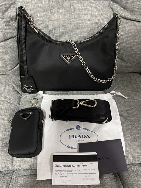 This item is not available. 1BH204 Prada Re-Edition 2005 Small Nylon Chain Shoulder ...