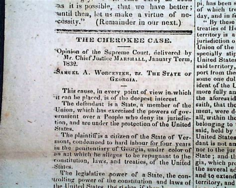 The court's december 12, 2000, decision cutting off florida recounts tore apart the justices and the nation, and the case hovers in the air today as america other current justices benefited from the decision giving bush the white house over vice president al gore, as they eventually became bush. Samuel WORCESTER v. Georgia Cherokees Indians SUPREME ...