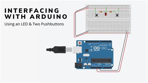 Circuit Design Two Push Buttons Led And An Arduino Tinkercad Youtube