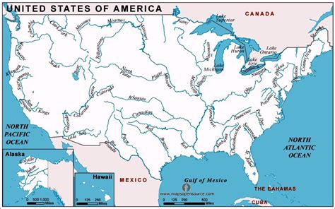 United States Map Rivers