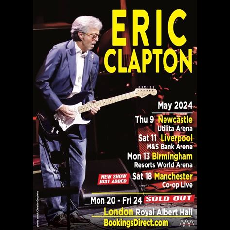 Eric Clapton Manchester Tickets Co Op Live May 18 2024 Bandsintown
