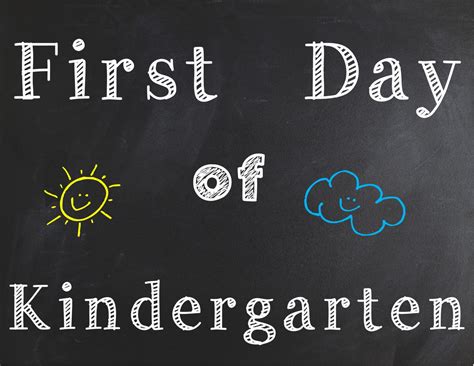 First Day Of Kindergarten Postersign Instant Download Printable