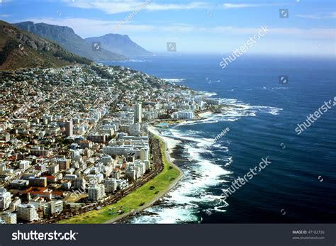 Cape Town South Africa Aerial View Stock Photo