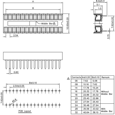 Ic Socket 16 Pin 7 62mm 0 3 Protostack