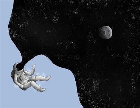 Astronaut Floating Space Illustration By Cludix Astronaut