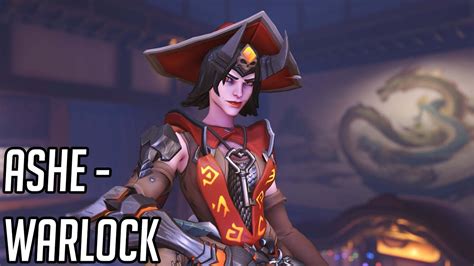 Ashe Warlock Skin Showcase Overwatch 2 Youtube