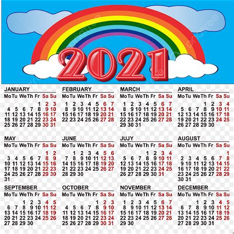 Calendário 2021 Png 12 Meses 2021 Calandra Imagem Png E Vetor Para
