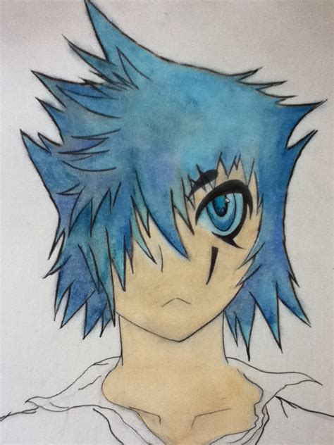 Spiky Blue Hair Guy By Lena Ru5 On Deviantart