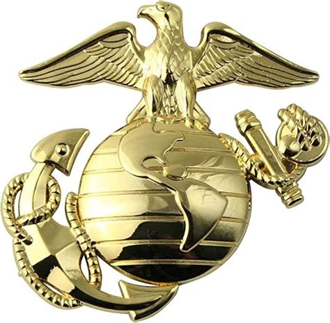 Marine Corps Military Metal Auto Emblem Decal Full Color Ega Usa Made