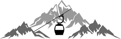 Ski Lift Silhouette