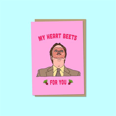 The Office Dwight Valentines Day Card Dwight Schrute Jim And Etsy Uk